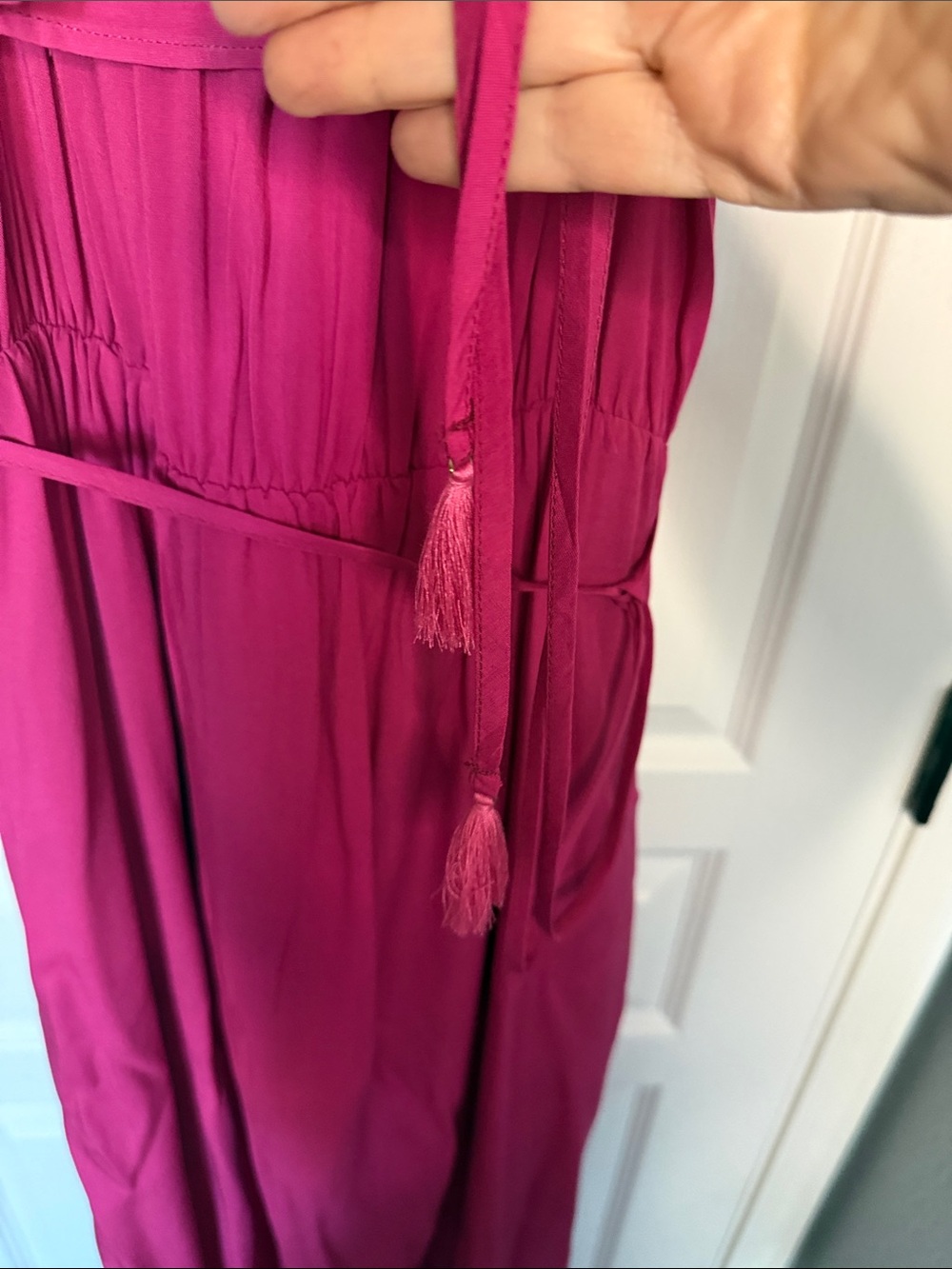 DAVI & DANI Fuchsia Maxi Dress with Multicolor Floral Embroidery - Picture 5 of 6